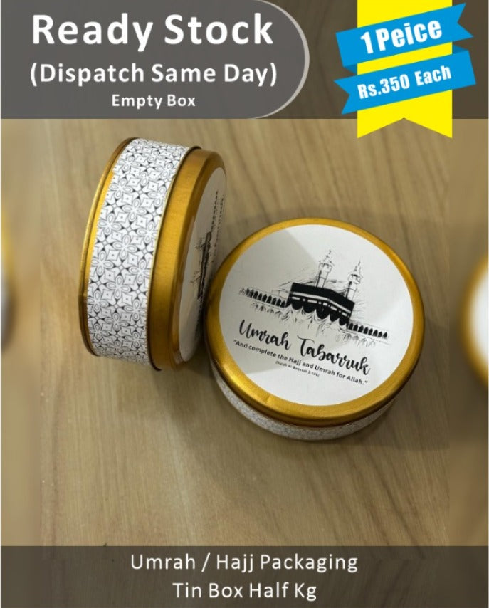 Half Kg Tin Box - Umrah / Hajj Tabarruk