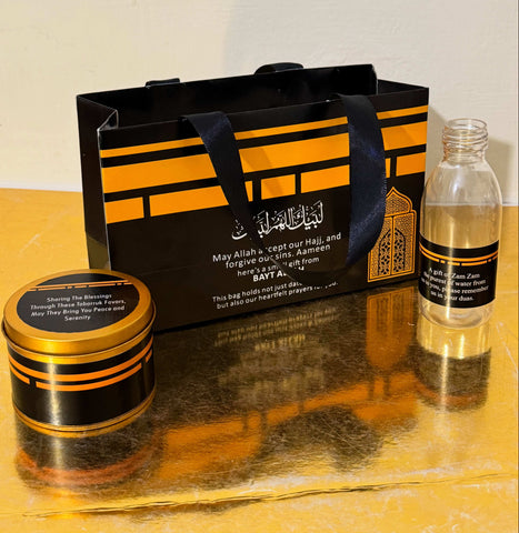 Small Set Black (Hand Bag Style) - Umrah / Hajj Tabarruk Packaging
