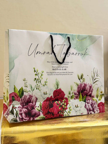 Extra Large Bag (Red Floral) - Hajj / Umrah Tabarruk
