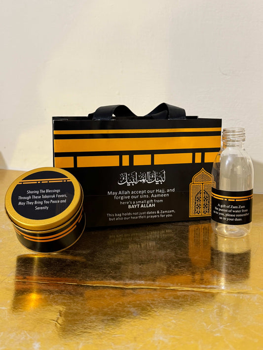 Small Set Black (Hand Bag Style) - Umrah / Hajj Tabarruk Packaging