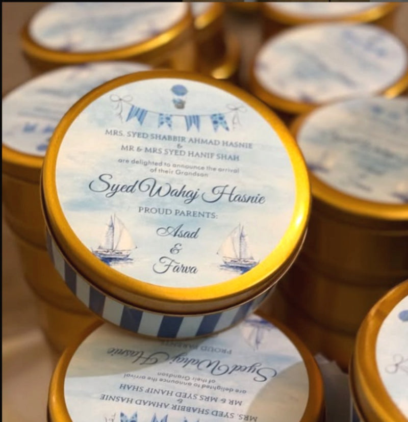 Baby Announcement Tin Box Half Kg