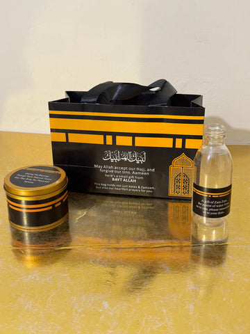 Small Set - Black ( Hand Bag Style ) - Umrah / Hajj Tabarruk Packaging