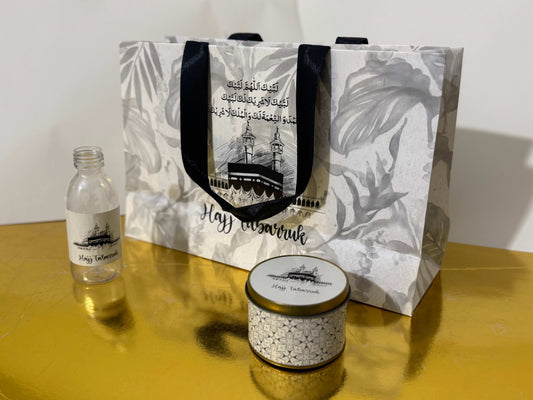 4-in-1 Set - Umrah / Hajj Tabarruk Packaging (with small Tin Box)