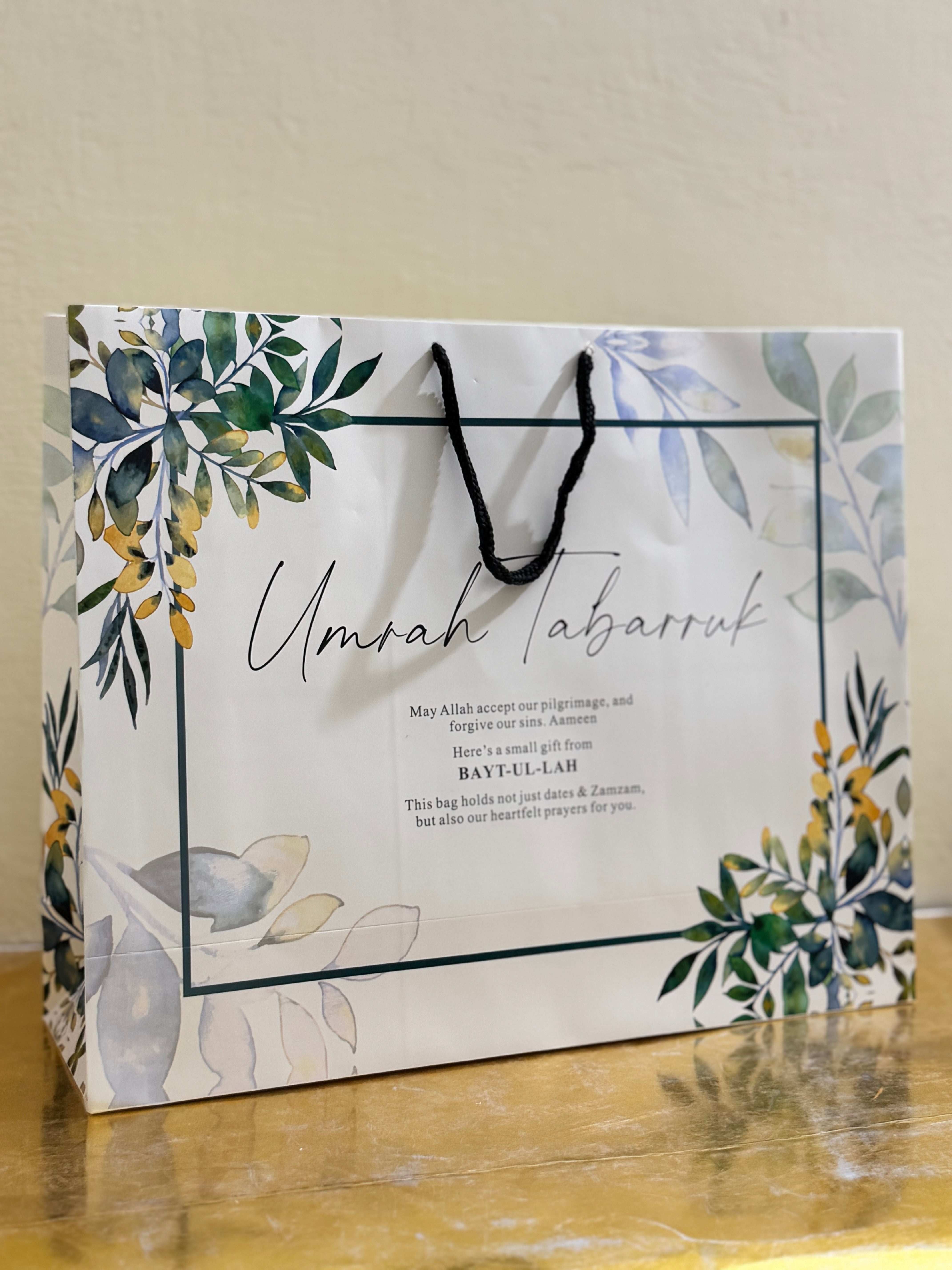 Extra Large Bag(Green Floral) - Hajj / Umrah Tabarruk