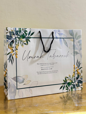 Extra Large Bag(Green Floral) - Hajj / Umrah Tabarruk