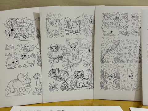 Coloring Sheets for Kids (set of 6 sheets)