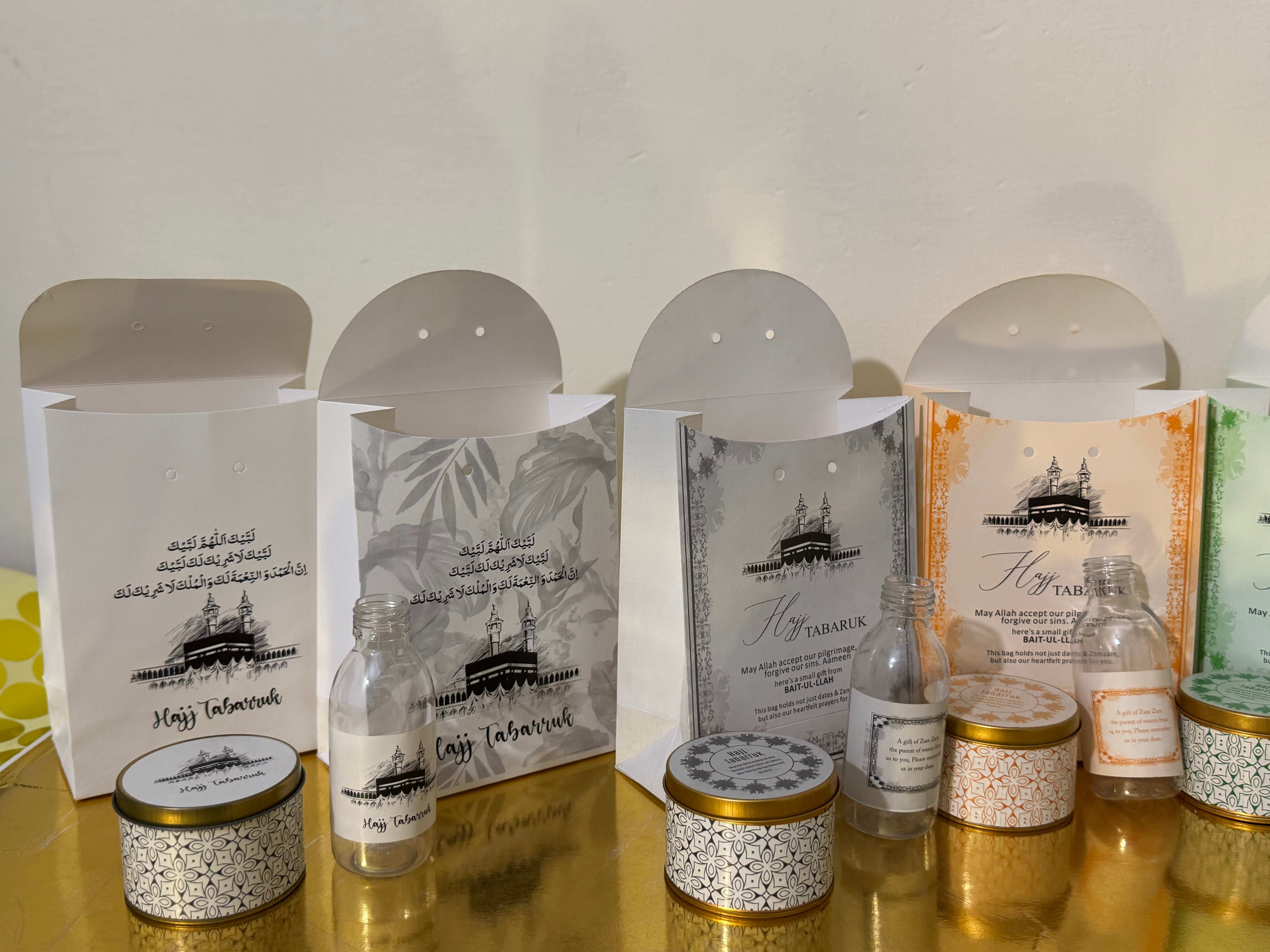 4-in-1 Set - Umrah / Hajj Tabarruk Packaging (with small Tin Box)