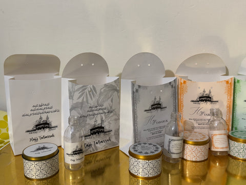 4-in-1 Set - Umrah / Hajj Tabarruk Packaging (with small Tin Box)