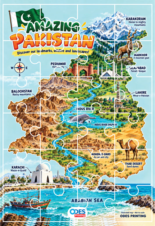 Jigsaw Puzzle - Pakistan's Landmark & Landscapes (Age 4+) A4 Size