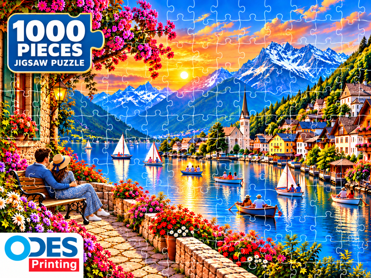 Jigsaw Puzzle - Alpine Sunset Escape – 1000 Pieces (Age 14+) 21x27 inches