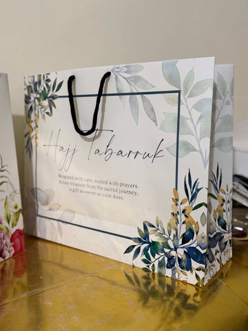 Extra Large Bag(Green Floral) - Hajj / Umrah Tabarruk