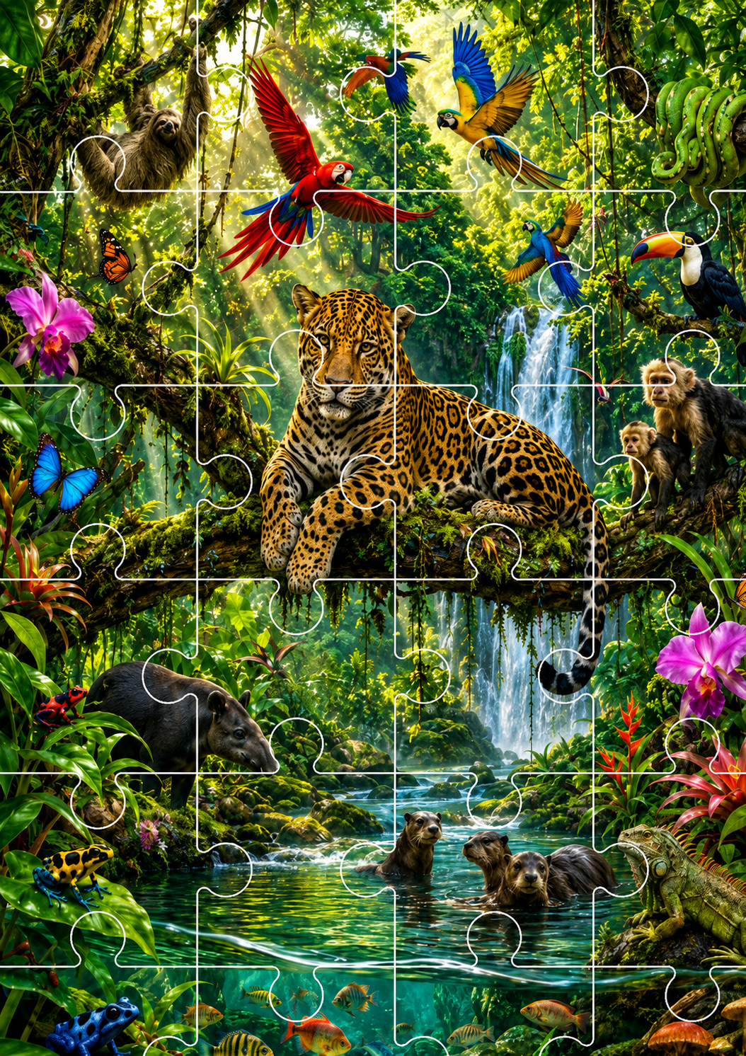 Jigsaw Puzzle - Jungle Adventure (Age 4+) 11x17 inches