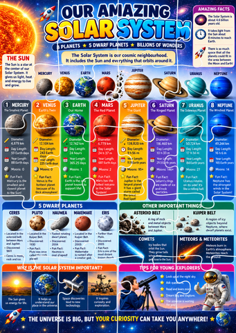 Jigsaw Puzzle - Explore the Solar System(Age 4+) 11x17 inches