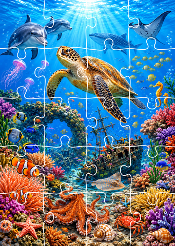 Jigsaw Puzzle - Ocean Adventure (Age 4+) A5 size