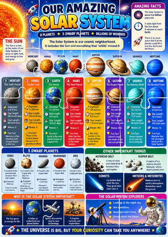 Jigsaw Puzzle - Explore the Solar System (Age 4+) A5 Size