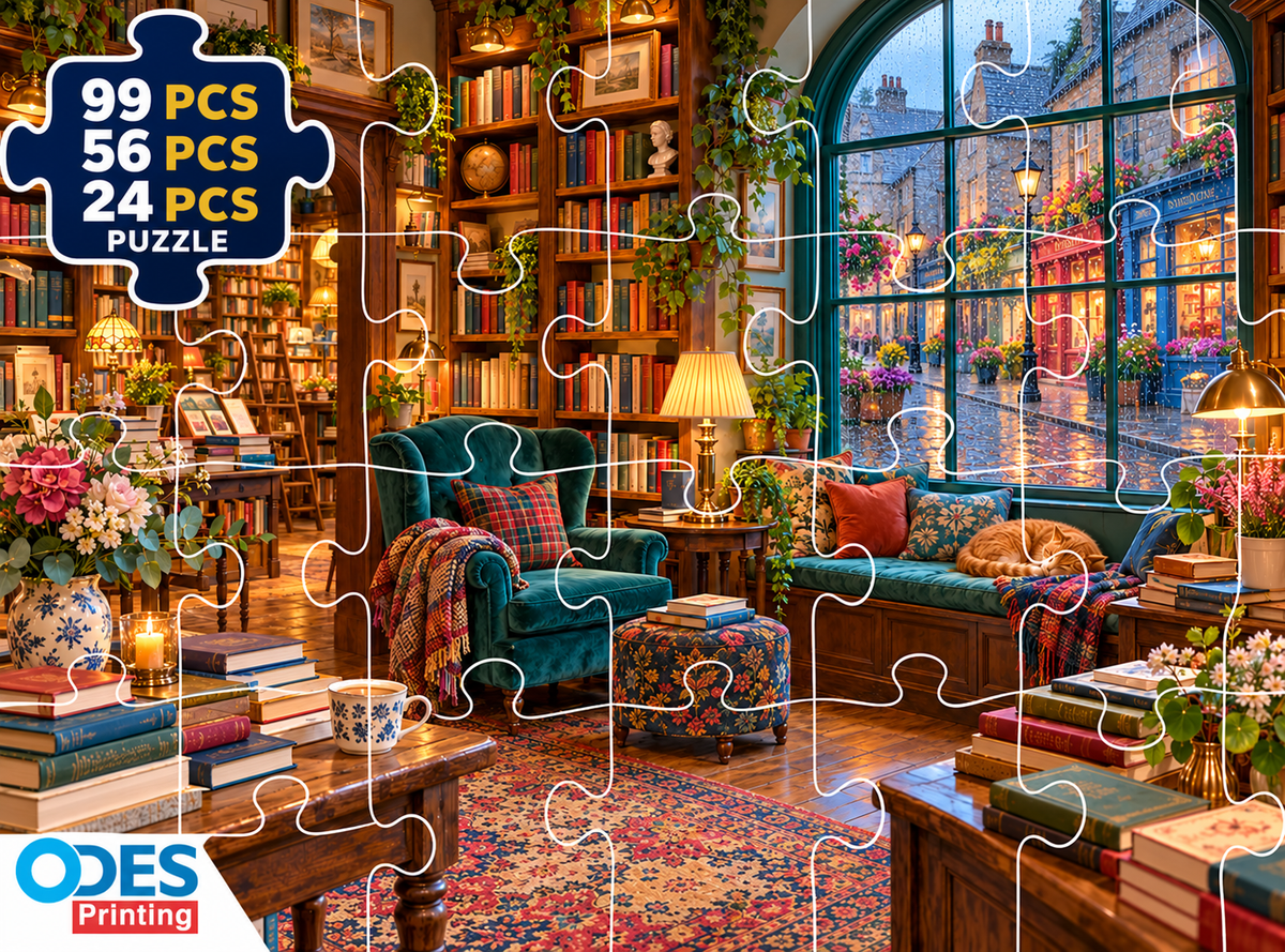 Jigsaw Puzzle - The Cosy Bookshop (Age 4+) 11x17 inches