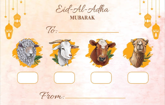 Eid Stickers For Meat Distribution