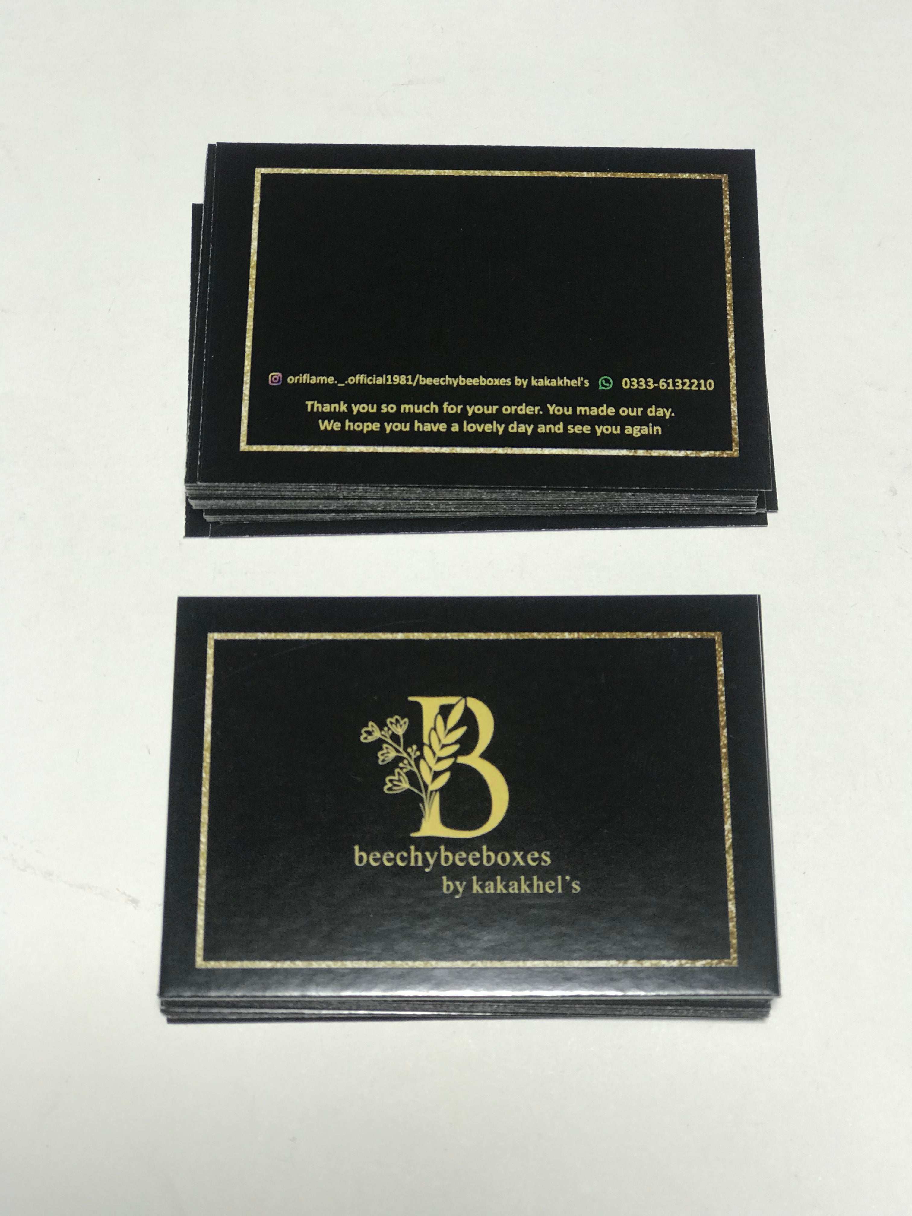 3x2 inches Thankyou Cards