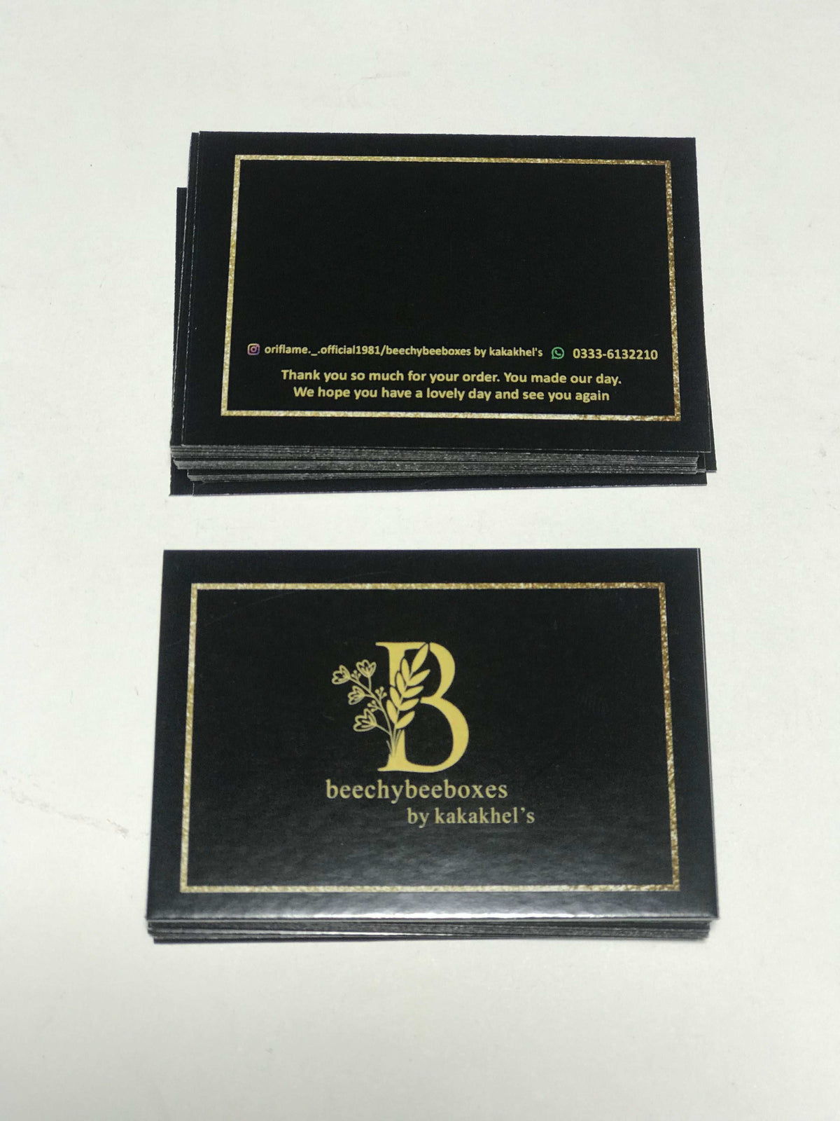 3x2 inches Thankyou Cards