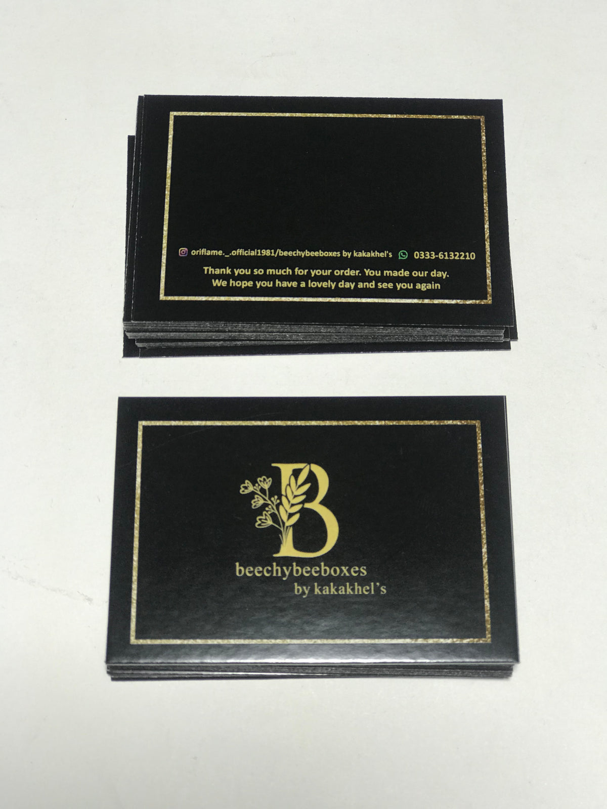 3x2 inches Thankyou Cards