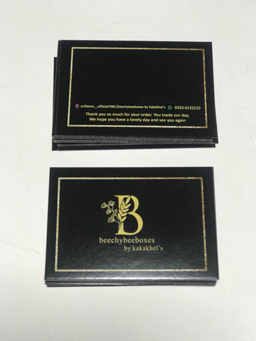 3x2 inches Thankyou Cards