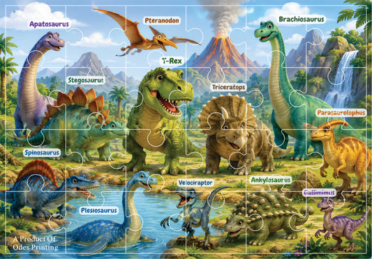 Jigsaw Puzzle - Dino (Age 4+) 11x17 inches