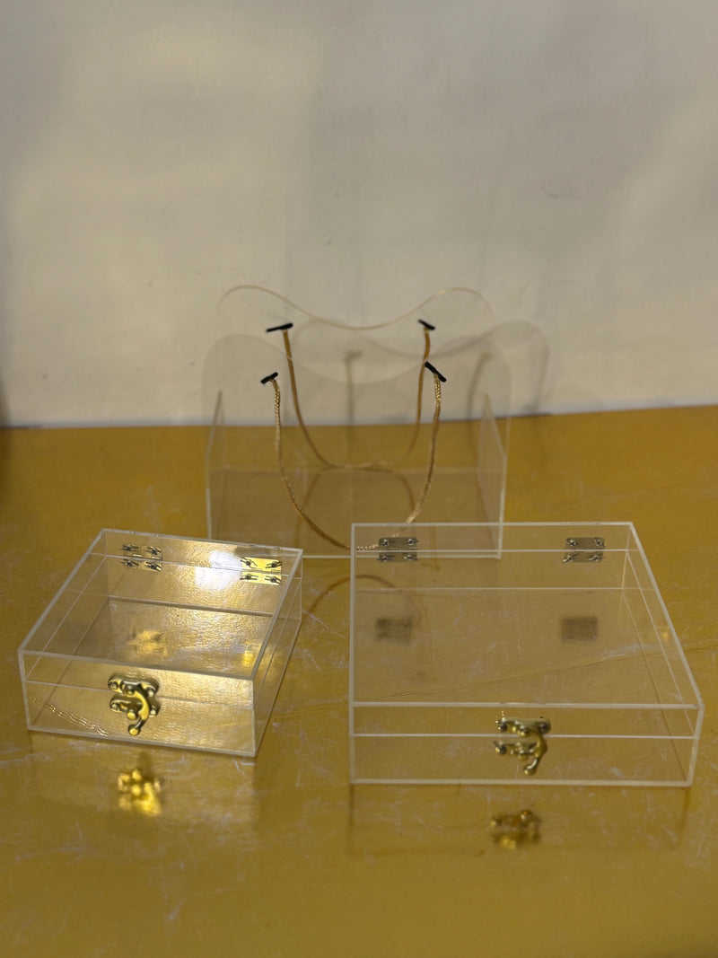 Acrylic Box - Umrah/Hajj Tabarruk, Baby Announcement, Nikkah Bid