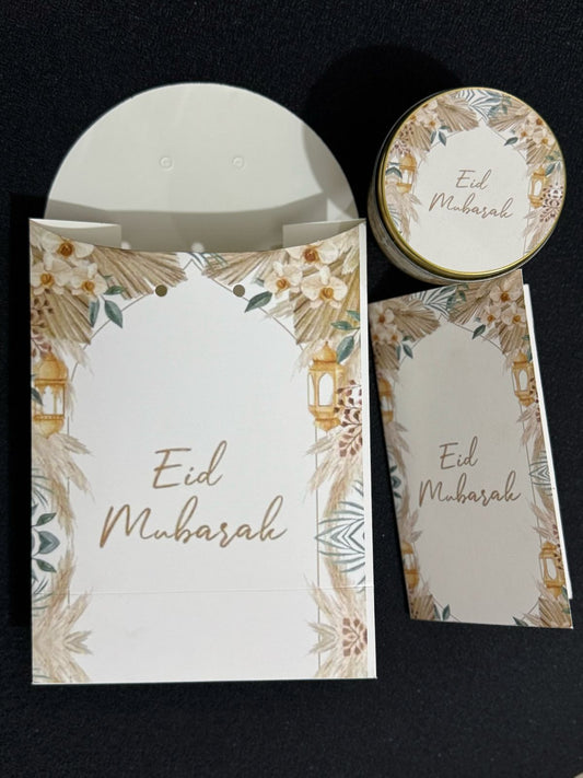 Eidi Set - Peach Floral Design (Pack of 6)