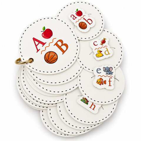 Interactive Velcro Learning Cards - Capital and Small ABC - Age 3+ (16 Cards) (Copy)