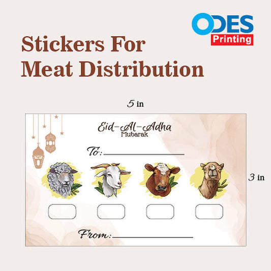 Eid Stickers For Meat Distribution