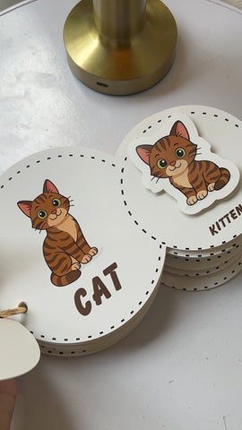 Interactive Velcro Learning Cards - Parent and Baby Animals (Age 2+)