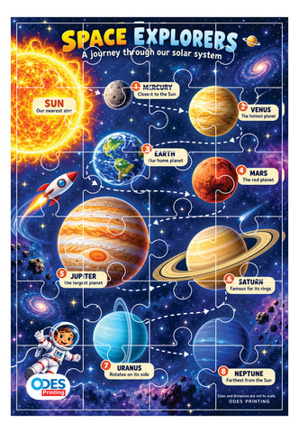 Jigsaw Puzzle - Space Explorers (Age 4+) 11x17 inches