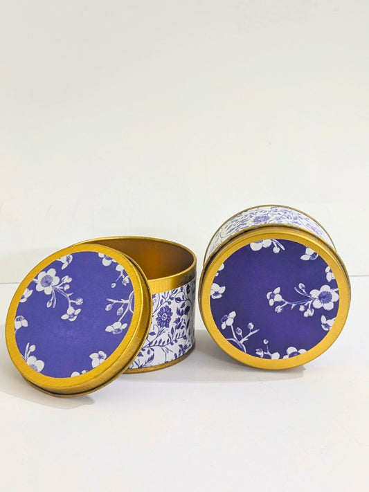 Tin Box Elegant Blue - Umrah/Hajj Tabarruk (125g)