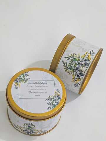 Tin Box Green Floral - Umrah/Hajj Tabarruk (125g)