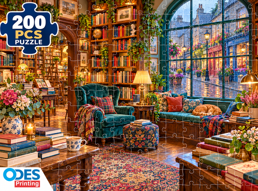 Jigsaw Puzzle (200 pcs) - The Cosy Bookshop (Age 10+) Size 1.5x2 feet