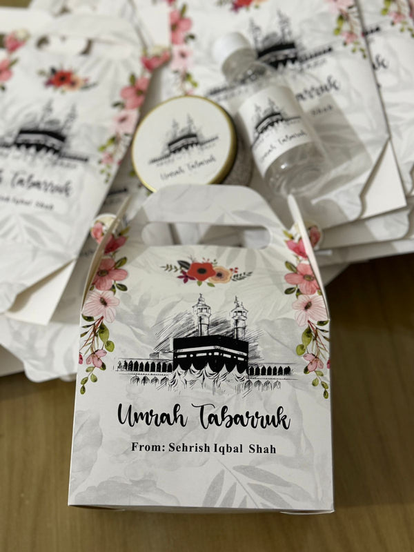 Medium Set - Umrah / Hajj Tabarruk Packaging (with customised bag of your choice)