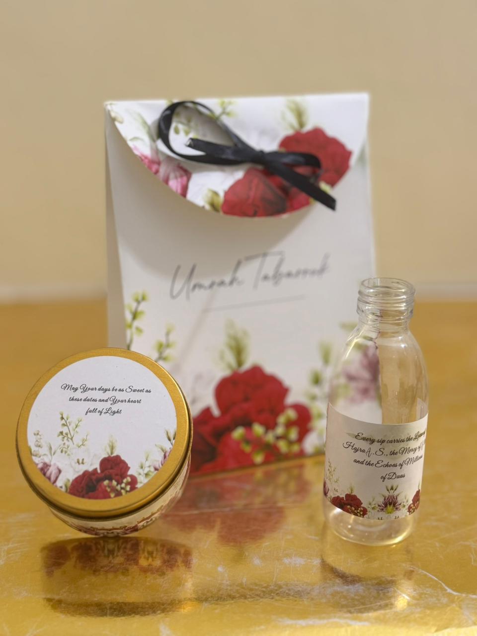 Small Set Red Floral - Umrah / Hajj Tabarruk Packaging