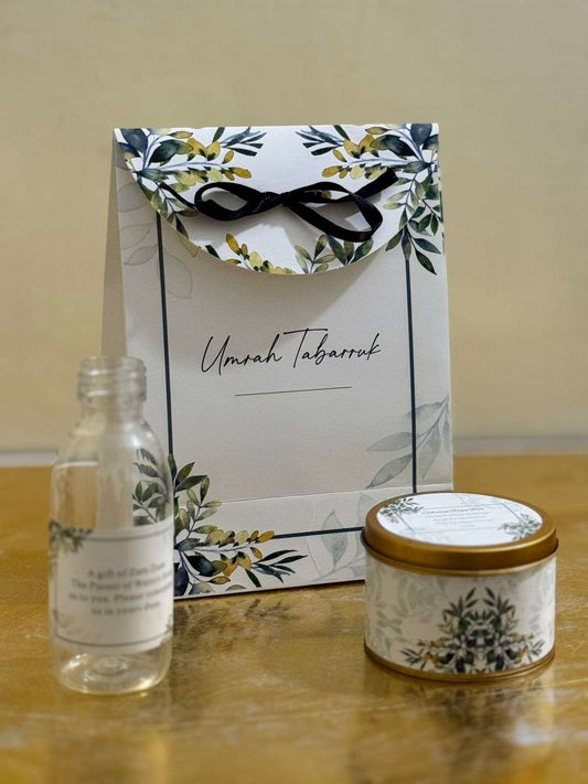 Small Set Green Floral - Umrah / Hajj Tabarruk Packaging