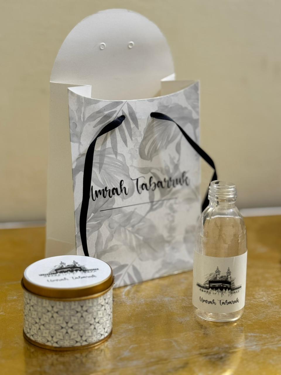 Small Set - (Floral Black and White) Umrah / Hajj Tabarruk Packaging