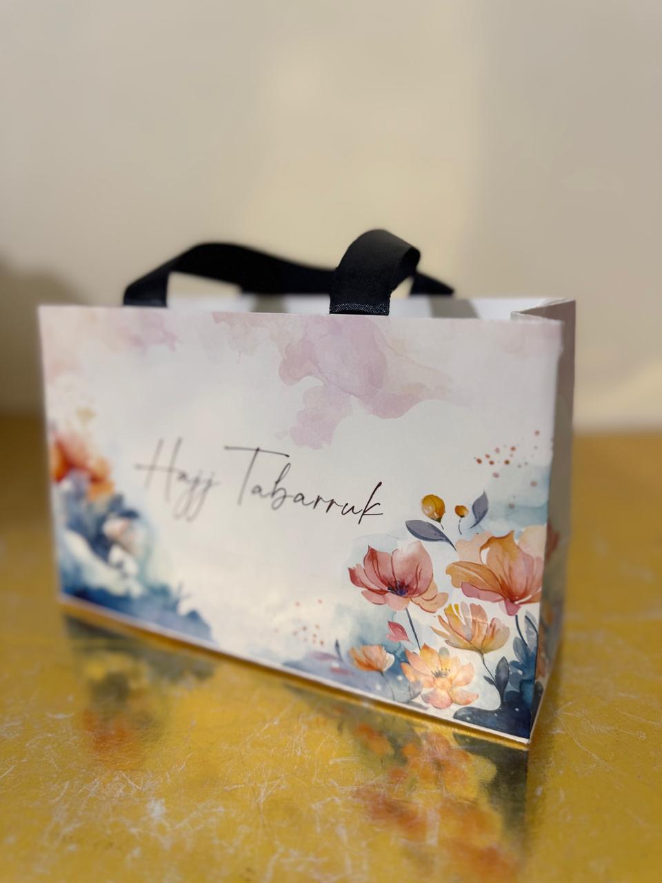 Medium Handle Bag (Multi Color Floral) - Umrah / Hajj Tabarruk Packaging