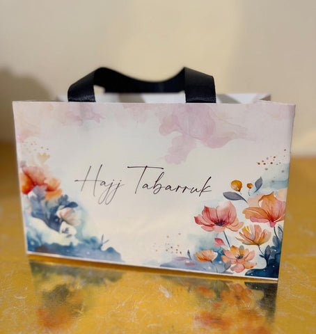 Medium Handle Bag (Multi Color Floral) - Umrah / Hajj Tabarruk Packaging