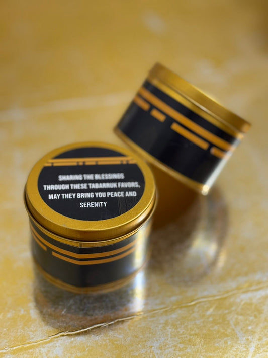 Tin Box Black -Umrah/Hajj Tabarruk (125g)