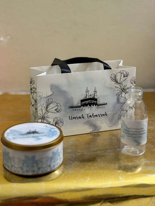 Medium Set (Hand Bag Style-Blue) - Umrah / Hajj Tabarruk Packaging