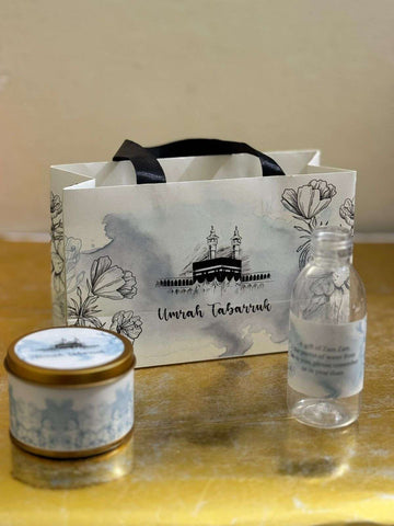 Small Set ( Hand Bag Style - Blue ) - Umrah / Hajj Tabarruk Packaging