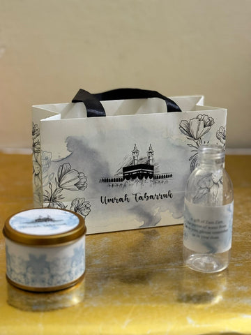 Small Set ( Hand Bag Style - Blue ) - Umrah / Hajj Tabarruk Packaging