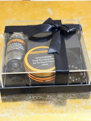 Black and Transparent Acrylic Box With Small Set (Black) 1 Kg - Wedding - Hajj / Umrah Tabarruk Packaging