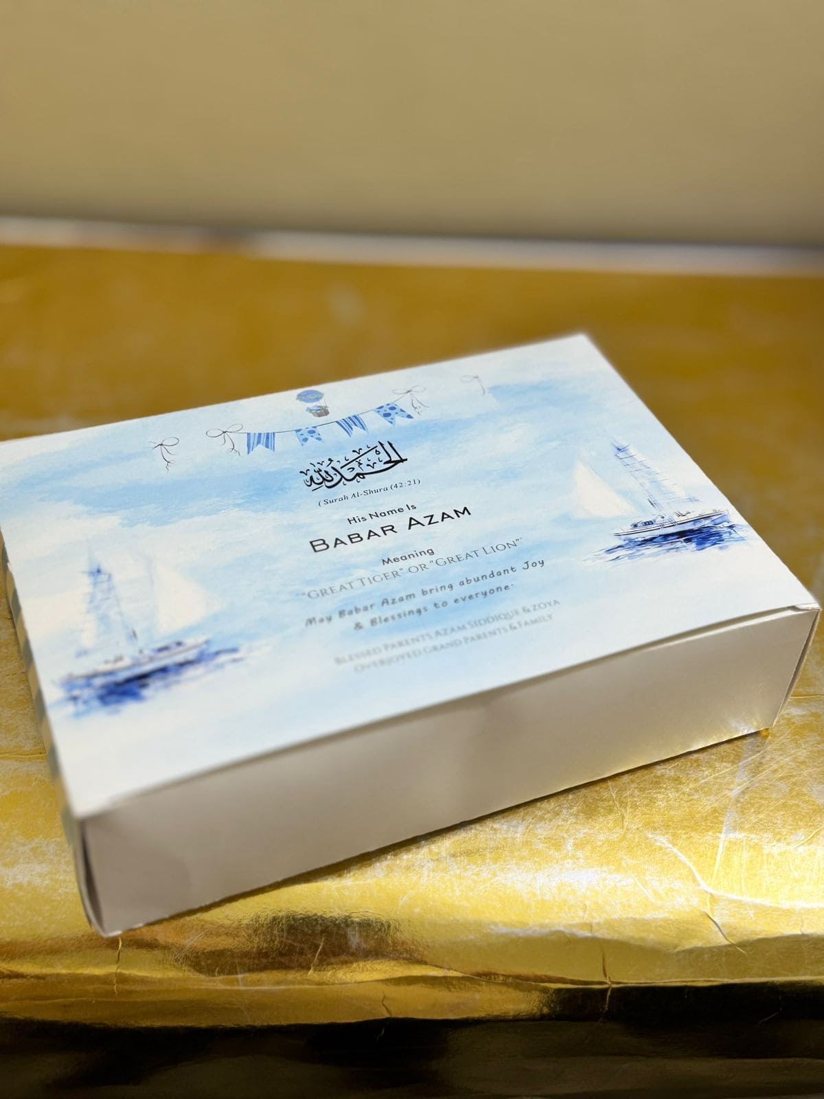 Baby Announcement Card Box