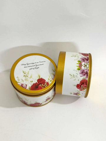 Tin Box Red Floral - Umrah/Hajj Tabarruk (125g)