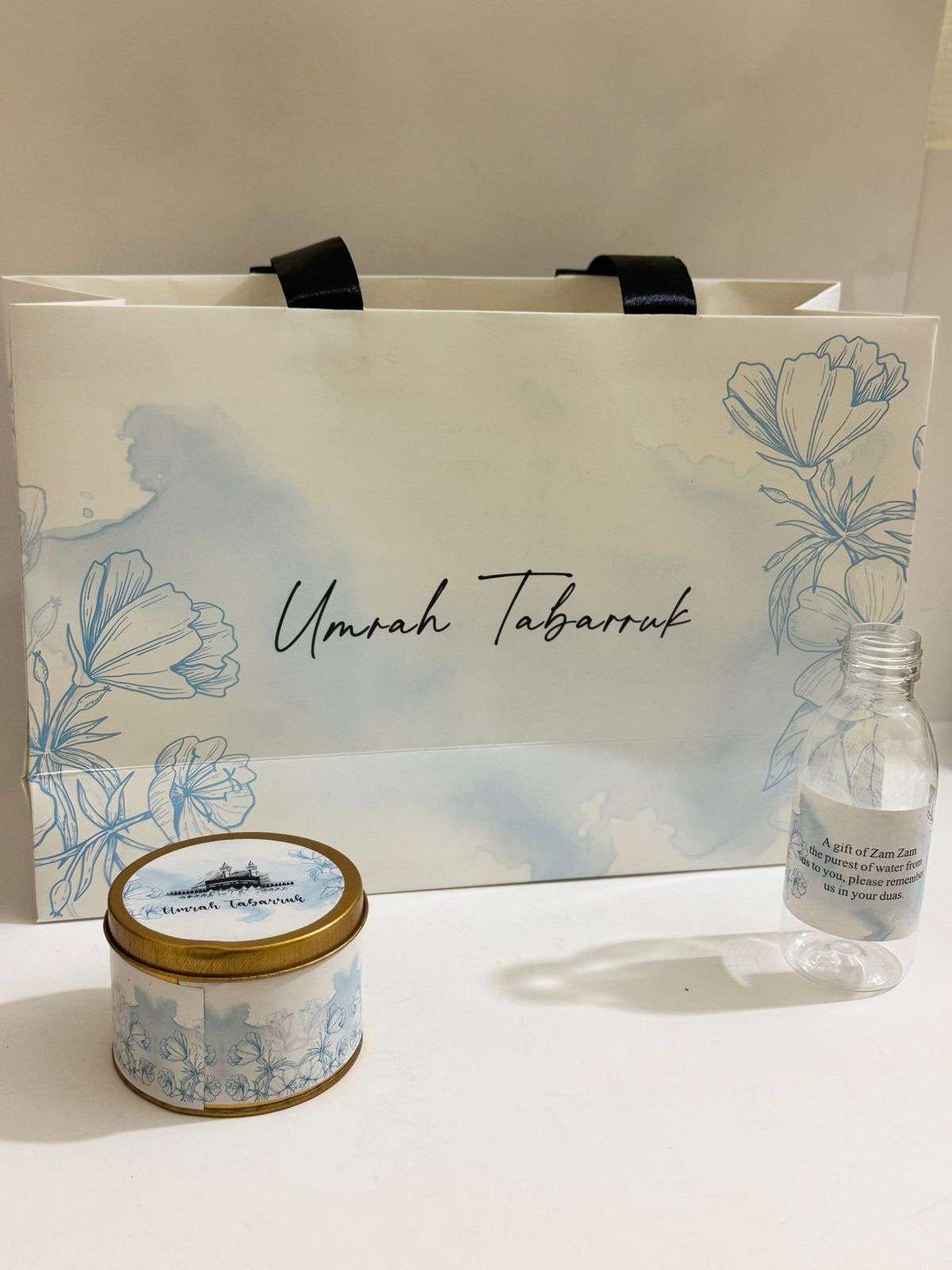 Large Blue Set (with small Tin Box) - Umrah / Hajj Tabarruk Packaging