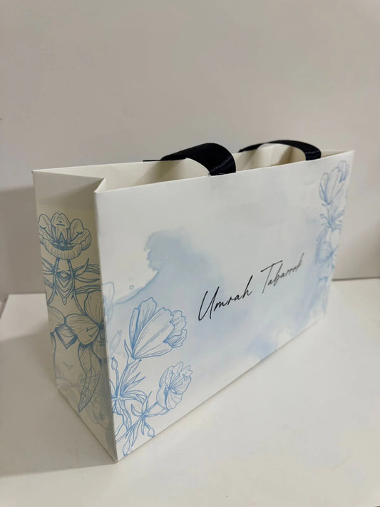Large Bag ( Light Blue ) Umrah / Hajj Tabarruk Packaging